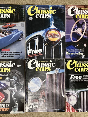 Περιοδικά Classic Cars σαν καινούργια, συλλογή 1983 - 1986, 13 τεύχη