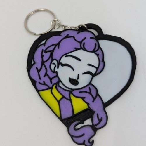 Netflix K-Pop Demon Hunters Huntrix keychain new, multicolor