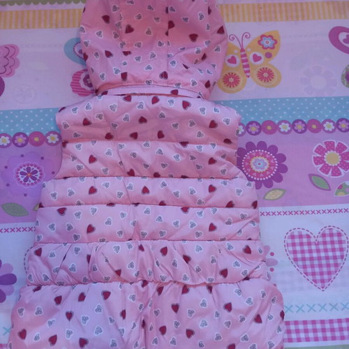 Pink inflatable vest like new for 5 years old with gift leggings