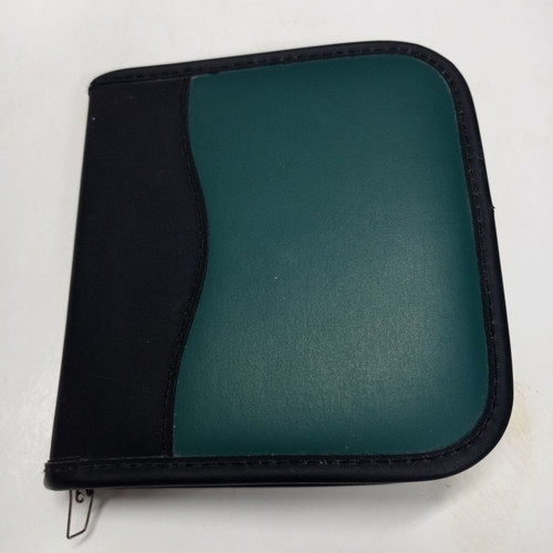 Small CD case used, 12 slots, black and green