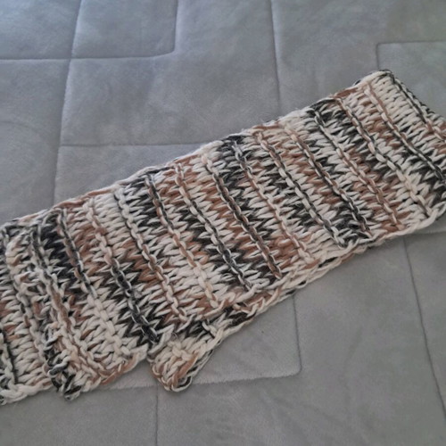 Wool knitted scarf like new, beige-gray