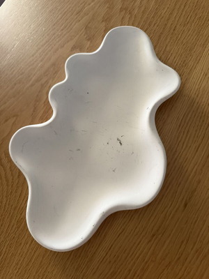 Handmade aesthetic minimal tray with organic fluid shape