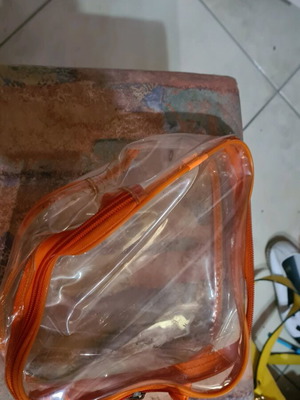 Handbag used orange storage bag
