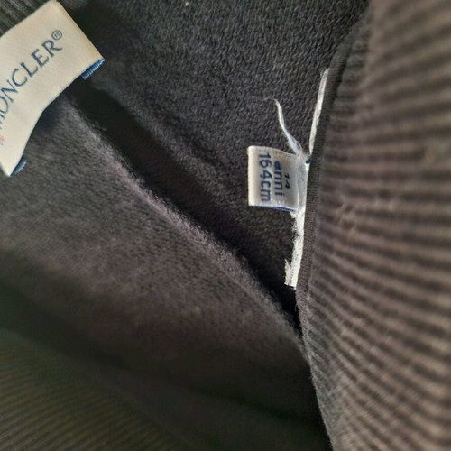 Moncler boys' sweatpants like new, black with red and blue stripes