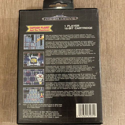 Captain Planet and the Planeteers Sega Mega Drive Genesis game used, English