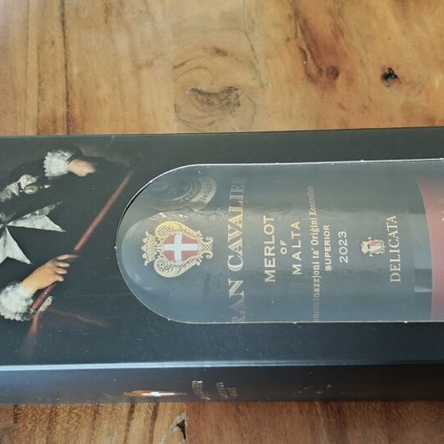 Gran Cavalier Merlot of Malta Riżerva 2023 sealed, new