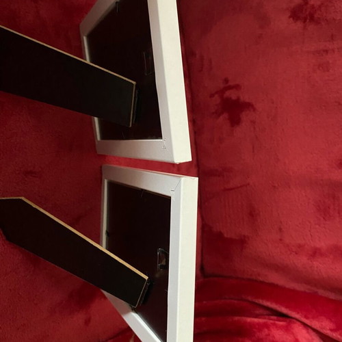 Wooden frames like new, set of 2, white