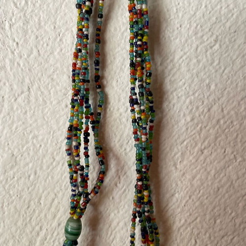 Vintage decorative necklaces with beads used, set of 3 pieces