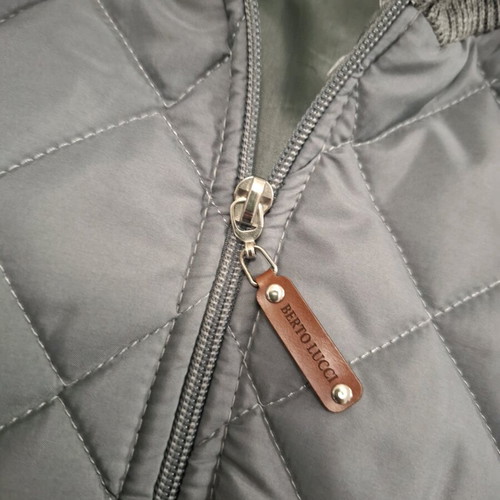 Berto Lucci men's quilted vest grey size XL like new