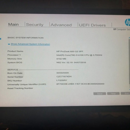 HP ProDesk 600 G2 Spitfire REV:A motherboard like new