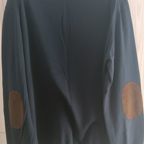 Navy & Green knitted sweater with V neck, like new, size XXL