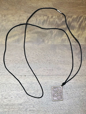 Wanted Athens men's necklace new, black and silver