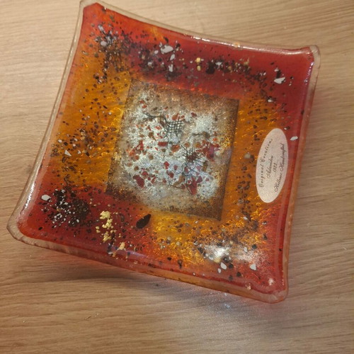 Glass candle holder like new