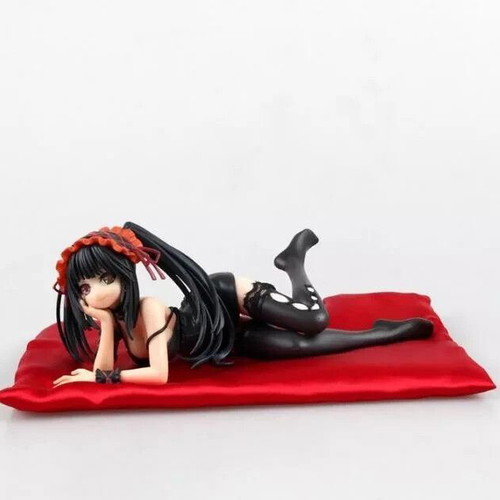 Kurumi Tokisaki Date A Live Lingerie Ver. anime figure with red satin pillow