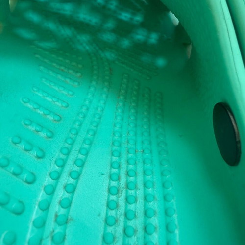 Crocs children's clogs used, turquoise, size 32-33
