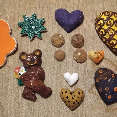 Clay crafts hand painted and glazed, new