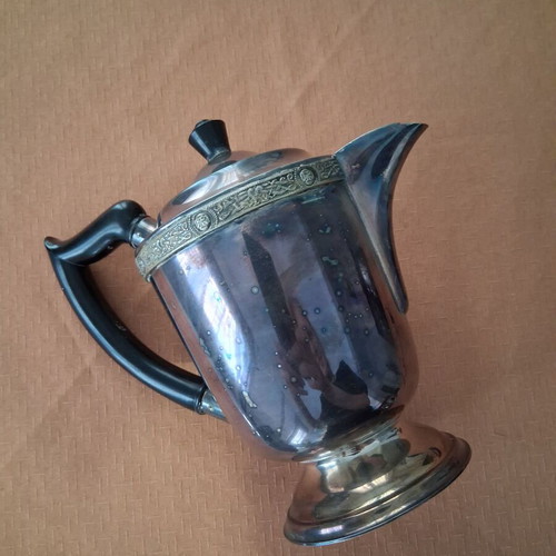 Silver-plated teapot used, English Sheffield, 17×21 cm