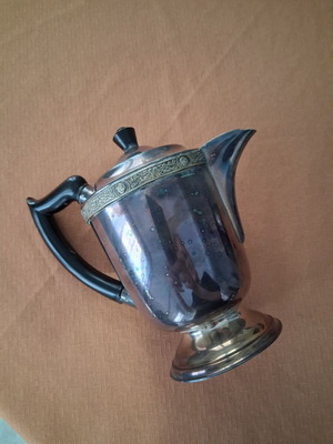 Silver-plated teapot used, English Sheffield, 17×21 cm