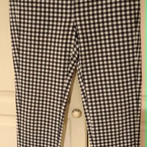 Marks & Spencer check trousers size UK 8 like new, black and white