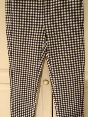 Marks & Spencer check trousers size UK 8 like new, black and white
