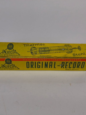 Injecta Steinach Retro Medical Syringe 5ml glass and steel like new
