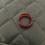 Bone ring like new, light brown minimal style