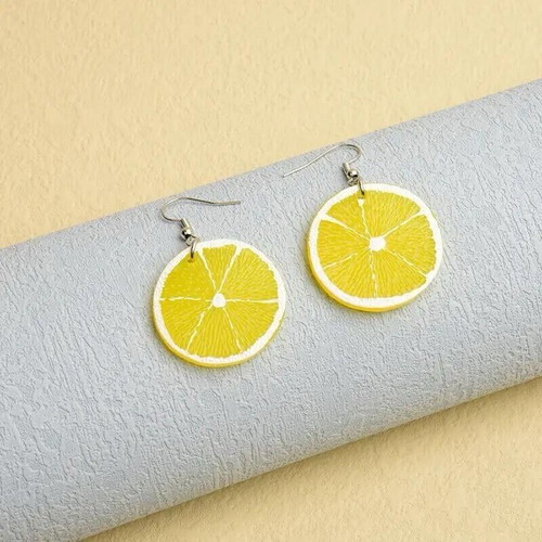 Lemon earrings for women new, sweet and fun design