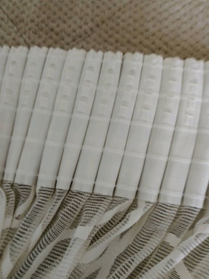 White curtain set of two, like new, with wide tape
