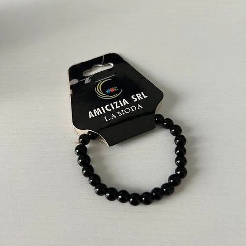 Small bracelet new, black, for children with elastic band