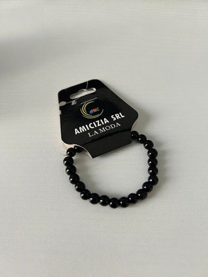 Small bracelet new, black, for children with elastic band