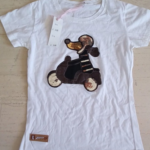 Women's t shirt new size S white with teddy bear