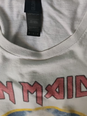 Iron Maiden Powerslave T-shirt used, white, size M