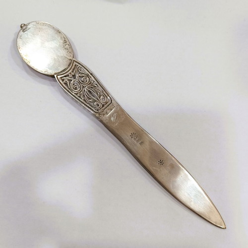 Vintage Silver Letter Opener 925 with Semi-Precious Stone like new