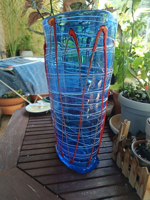 Murano authentic vase, 36.5 cm height, small base chip