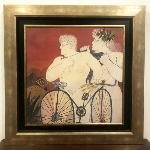 Painting copy of A. Fasianos used with frame 95x95cm