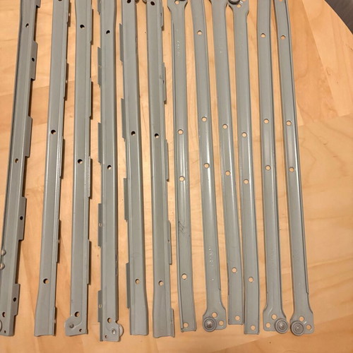 IKEA Metal Drawer Slides Set of 12 with Screws like new