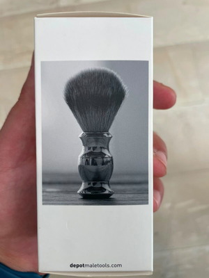 Depot Aluminium Shaving Brush with Aluminium Handle new