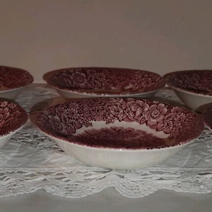 British Anchor Ironstone Memory Line plates like new, set of 6