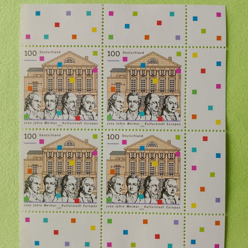 German 1999 postage stamps with Bonn first day cover