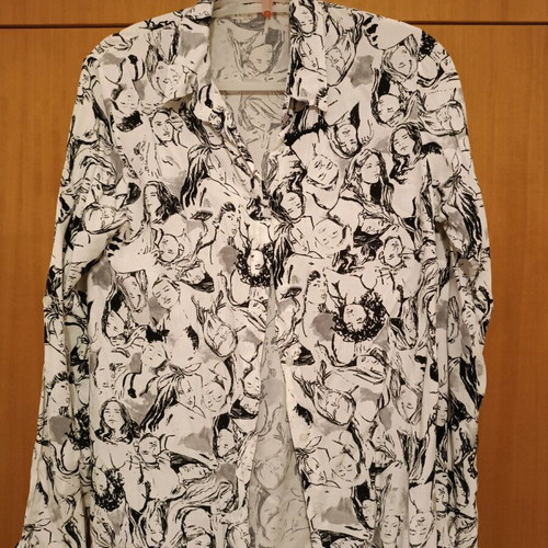 Shirt like new, size S, black and white