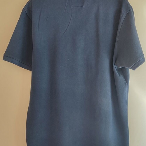 Funky Buddha men's polo blue L cotton used with vintage look
