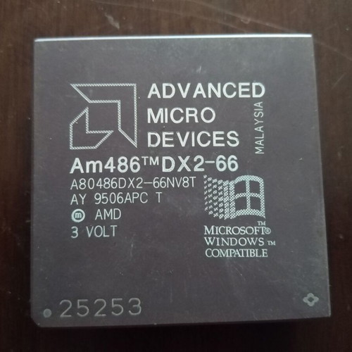 AMD 486DX2-66MHz processor used, collectible