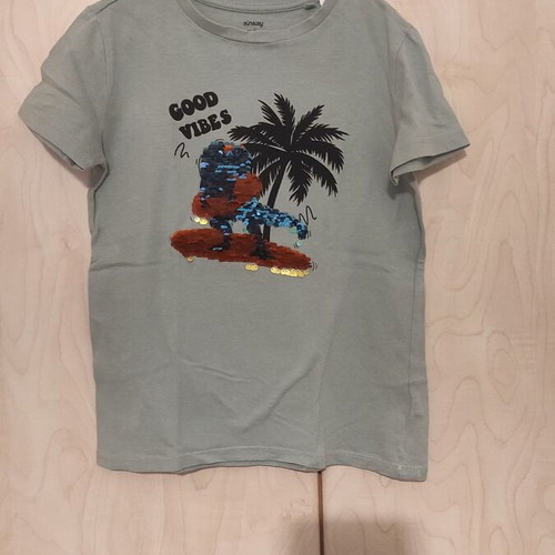 Short-sleeve t-shirt for boy 6-7 years like new, turquoise