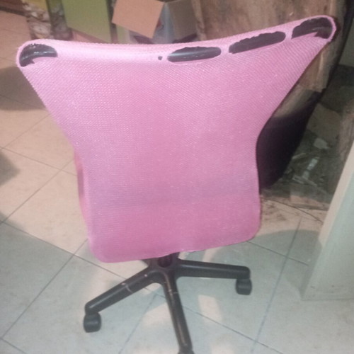 Office chair pink used fabric needs fixing
