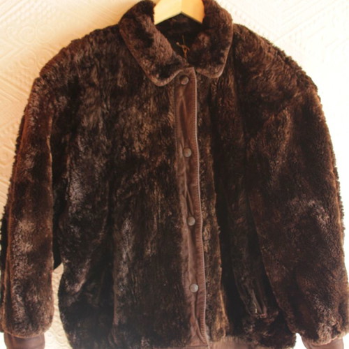 Leather Jacket used, brown, size M