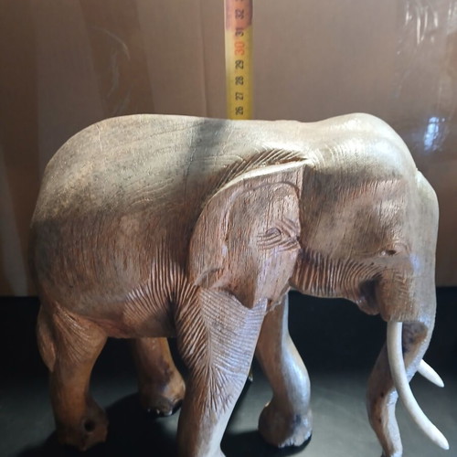 Elephant set of 3 wooden handmade decorations like new