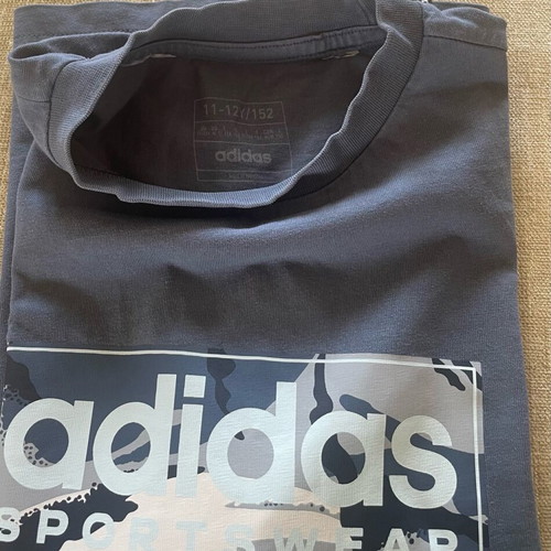 Adidas kids summer t-shirt used, blue, size 152 cm