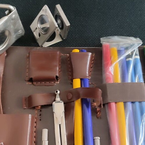 Aerial Photography and Mapping Collection in Leather Bag New