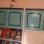 Large bookshelf composition with double sofa bed, like new