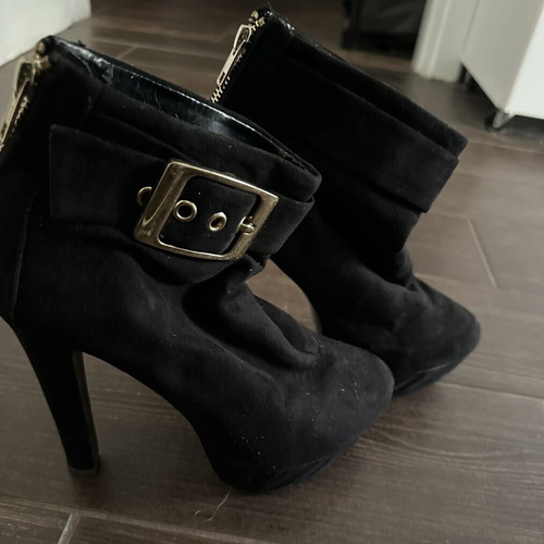 Aldo women's high ankle boots like new, black, stable heel